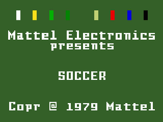 NASL Soccer title screen for Intellivision